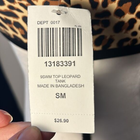 NWT Hot Topic Midnight Hour Leopard Print Swim Top sz S - Picture 3 of 4